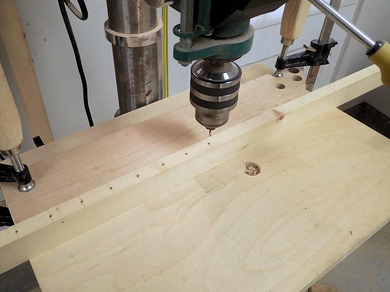 sequential drilling with a drill press